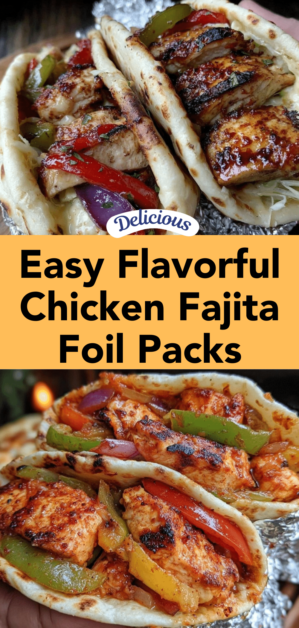 chicken fajita foil packs recipe