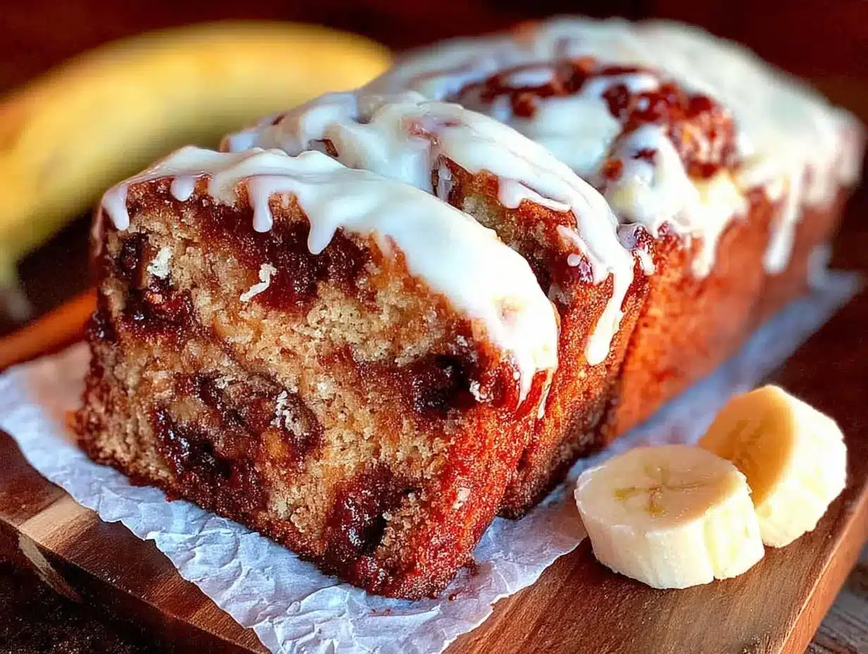 cinnamon roll banana bread preparation steps