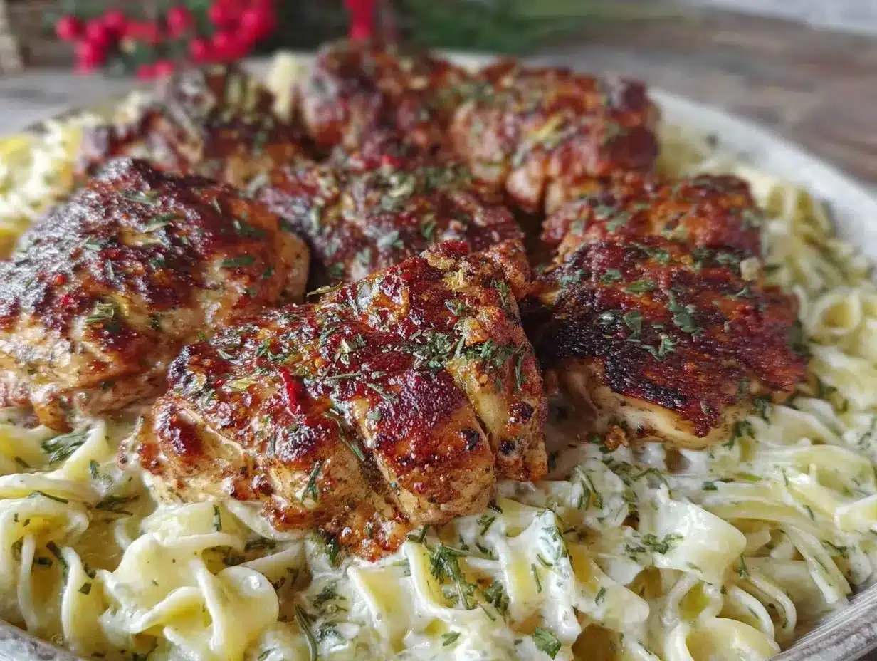 creamy blackened chicken alfredo preparation steps