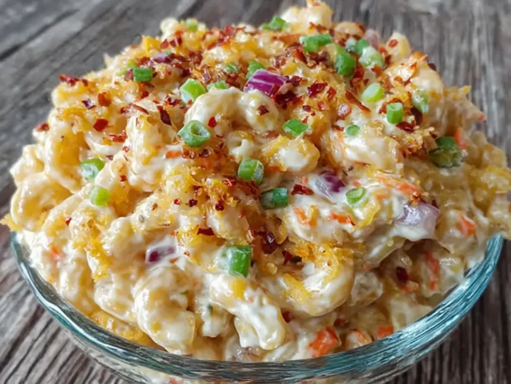 creamy classic macaroni salad - featured image
