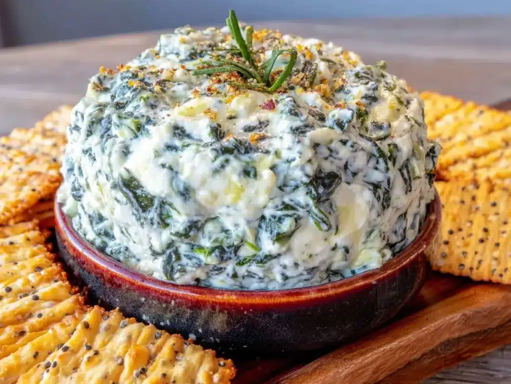 creamy cold spinach dip recipe - featured image