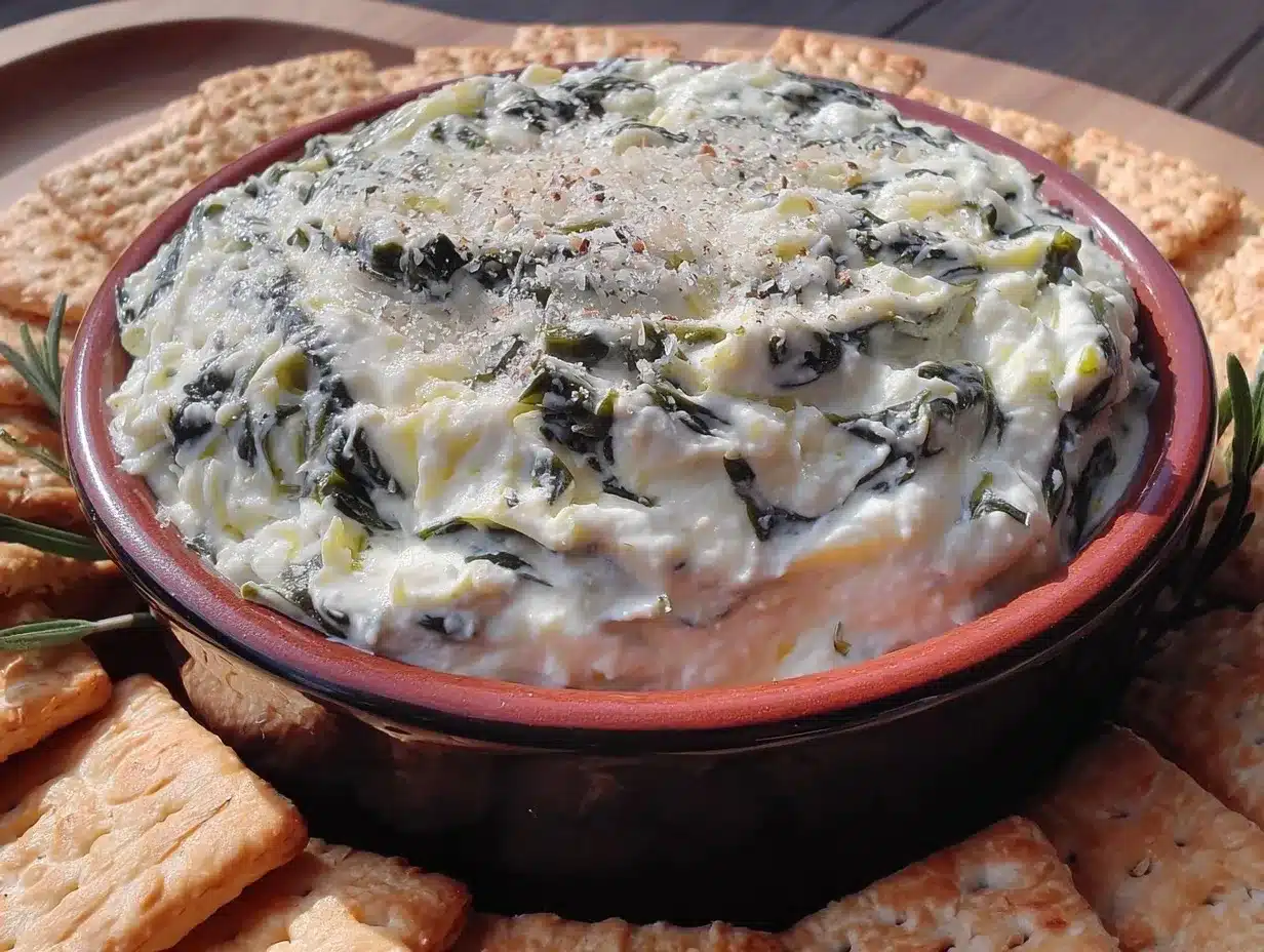 creamy cold spinach dip recipe preparation steps