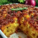 creamy golden yellow squash casserole - featured image