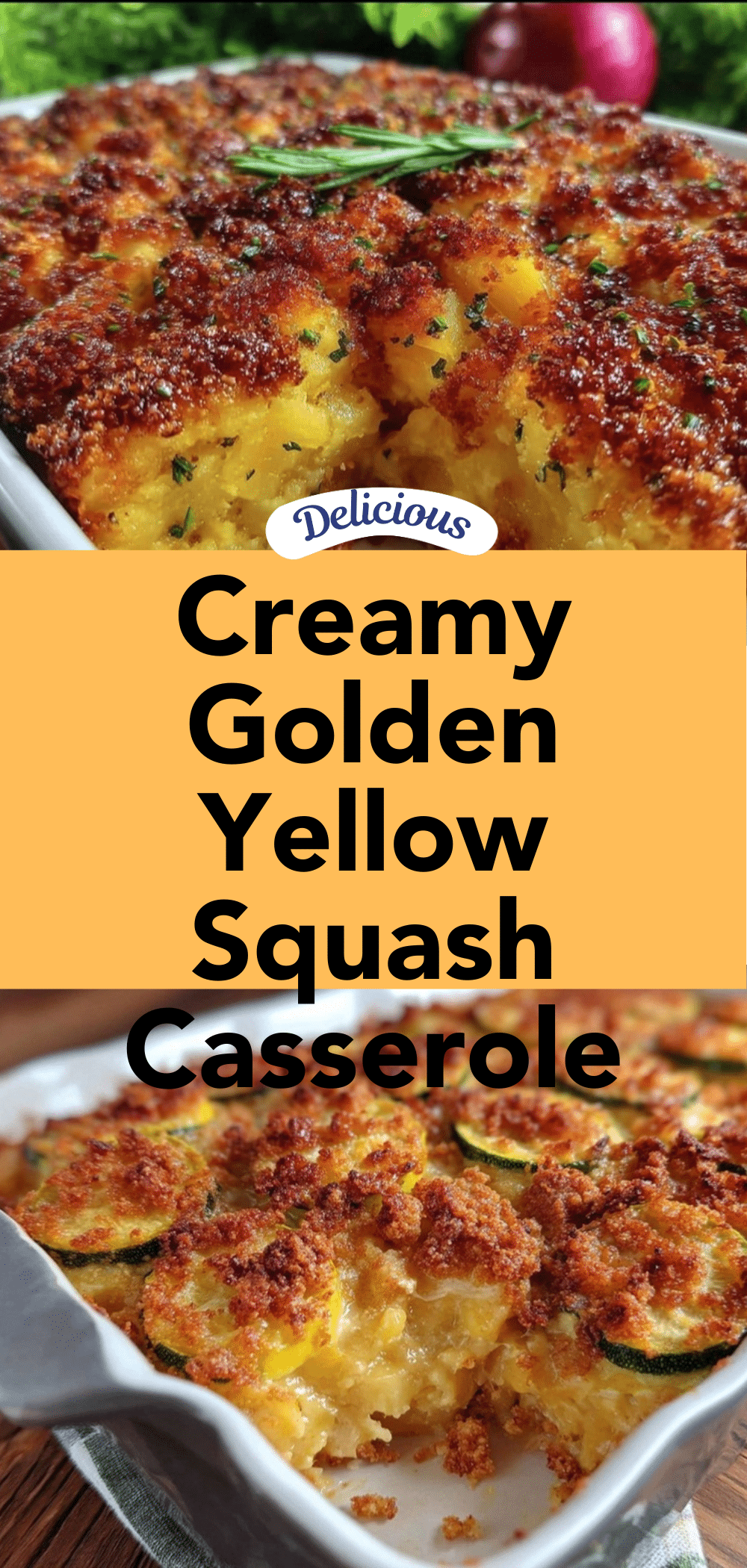 creamy golden yellow squash casserole recipe