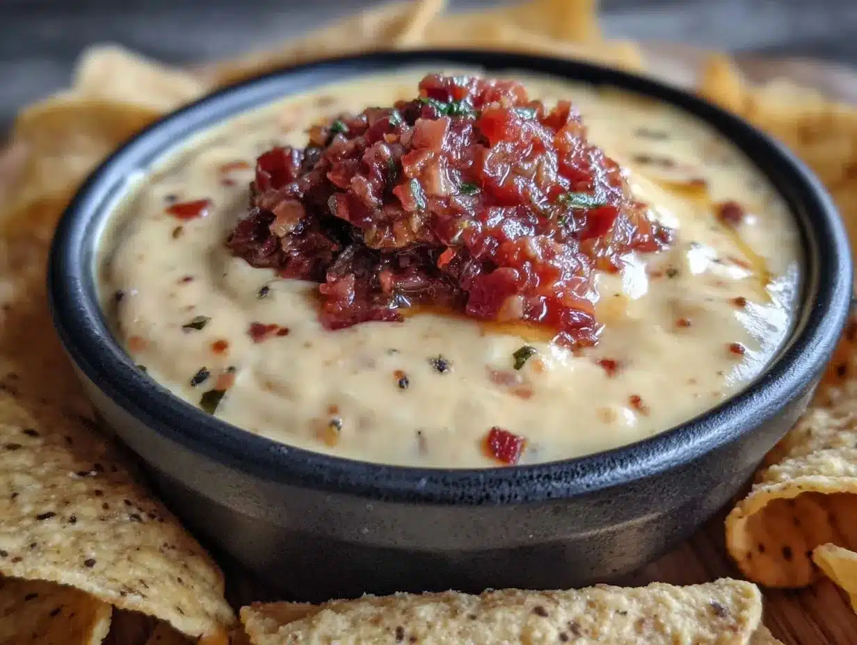 creamy high protein queso dip preparation steps