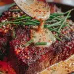 creamy peppercorn sauce for steak - featured image