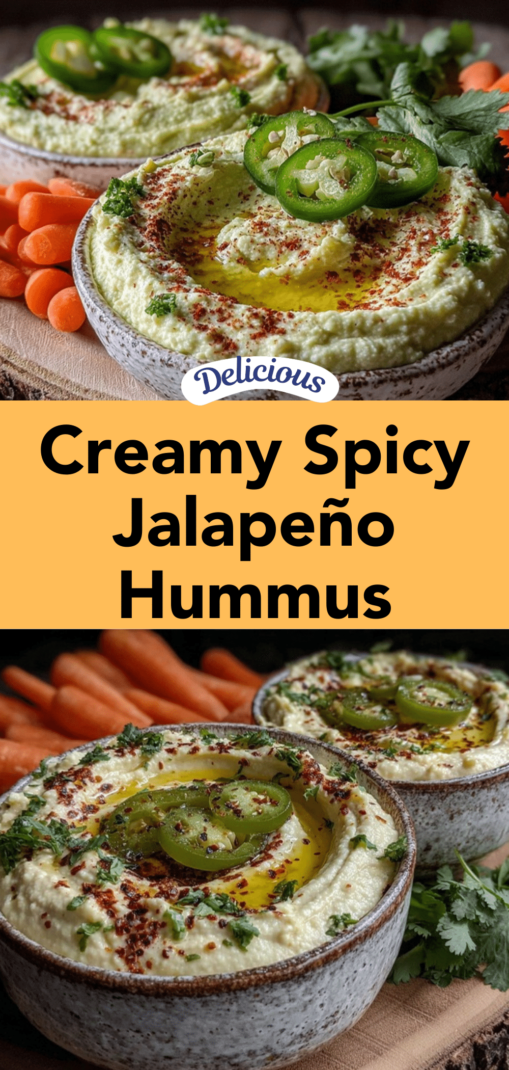 creamy spicy jalapeño hummus recipe