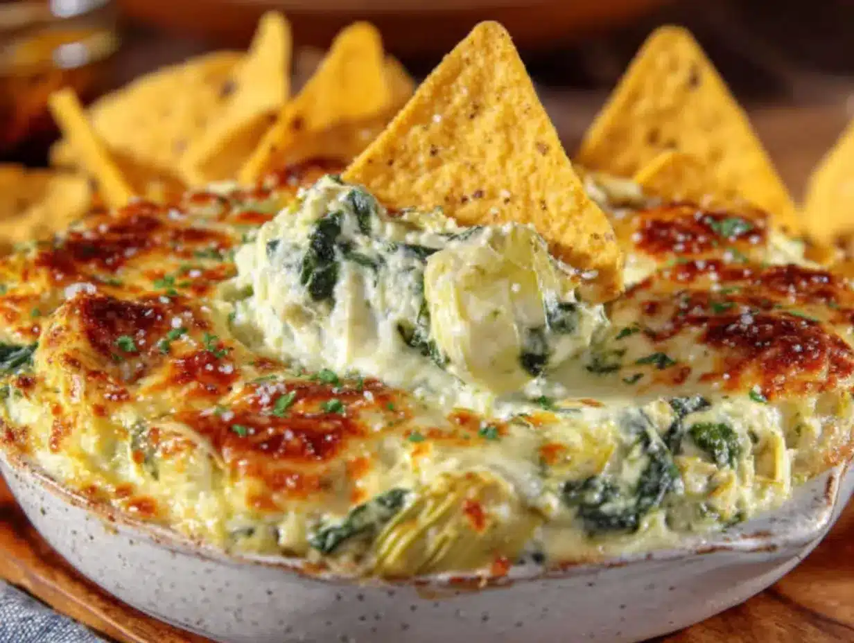 creamy spinach artichoke dip preparation steps