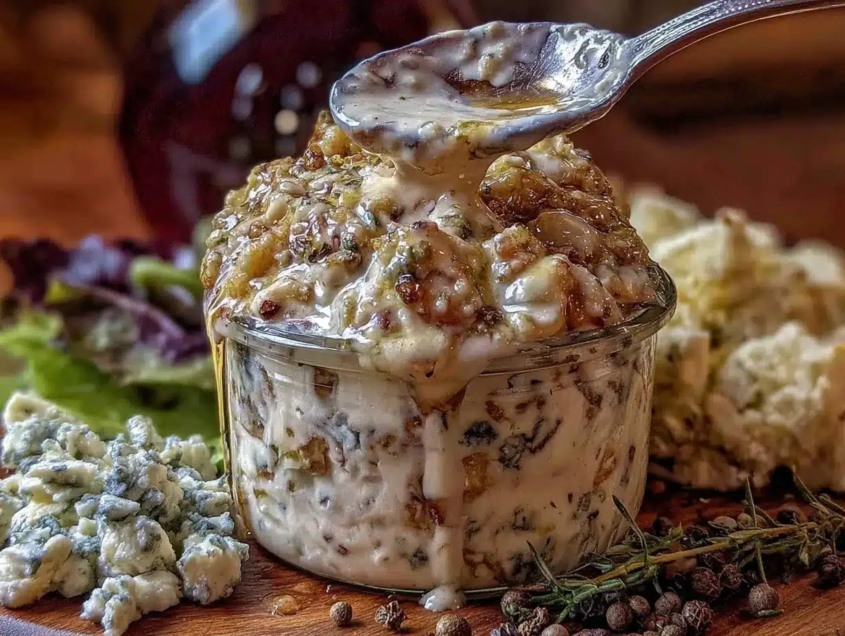 creamy tangy blue cheese vinaigrette preparation steps