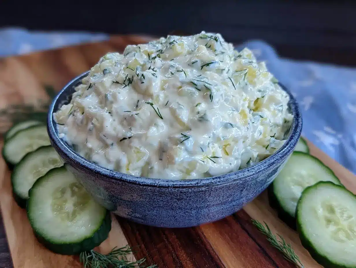 creamy tzatziki sauce recipe preparation steps