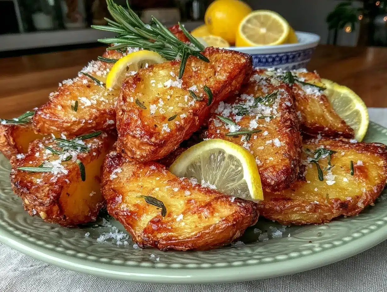 crispy greek lemon potatoes preparation steps