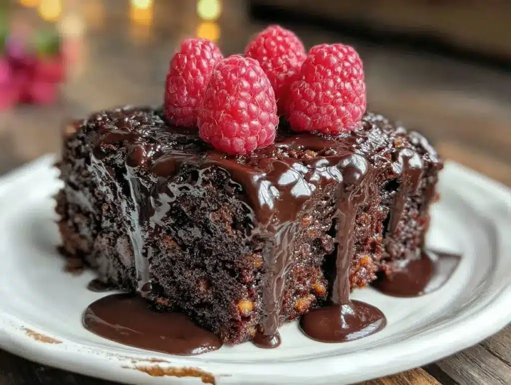 decadent moist chocolate cake - featured image