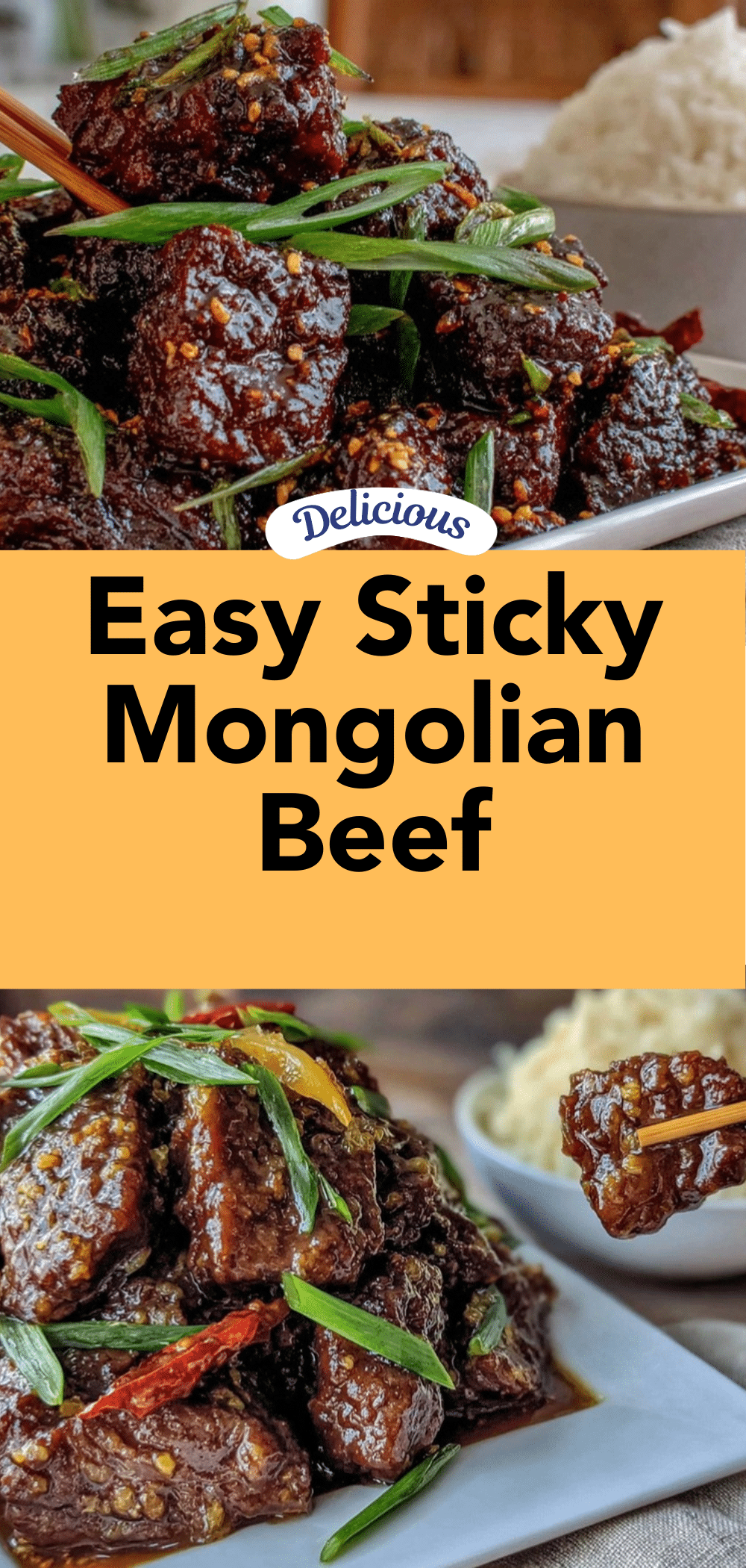 Easy Sticky Mongolian Beef recipe