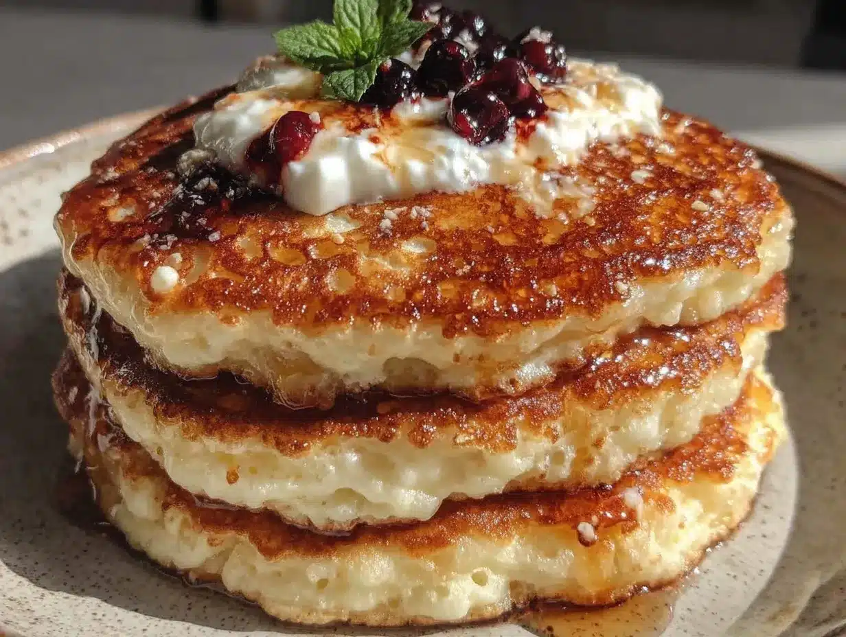 fluffy greek yogurt protein pancakes preparation steps