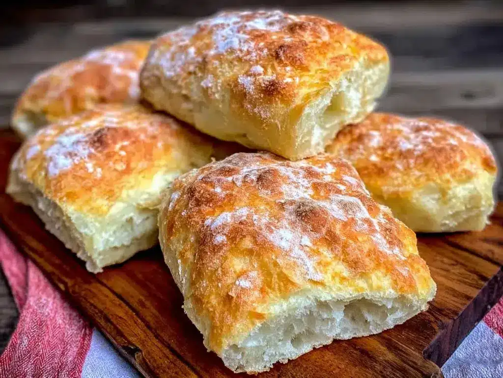 fluffy homemade ciabatta rolls - featured image