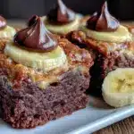fudgy banana bread brownies - featured image