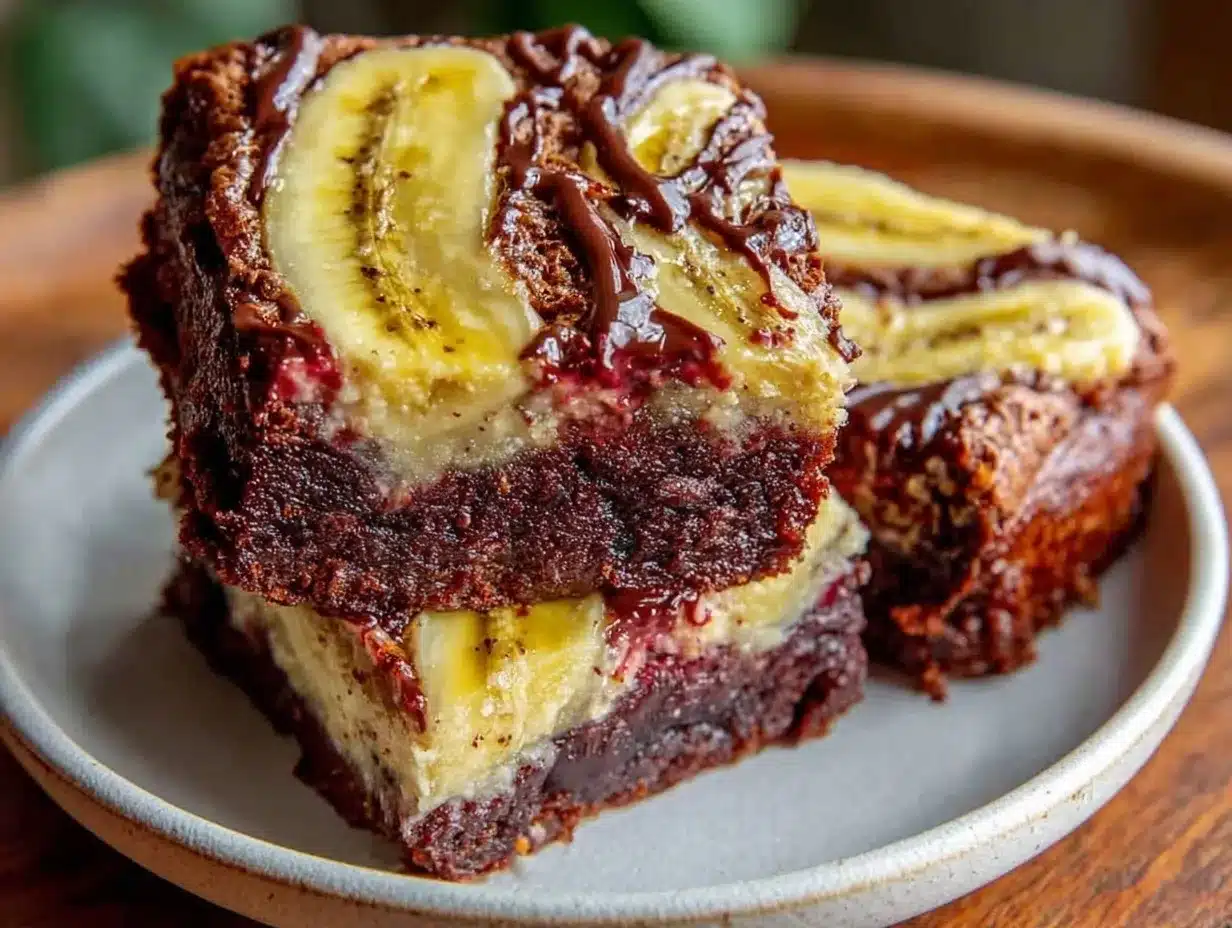 fudgy banana bread brownies preparation steps