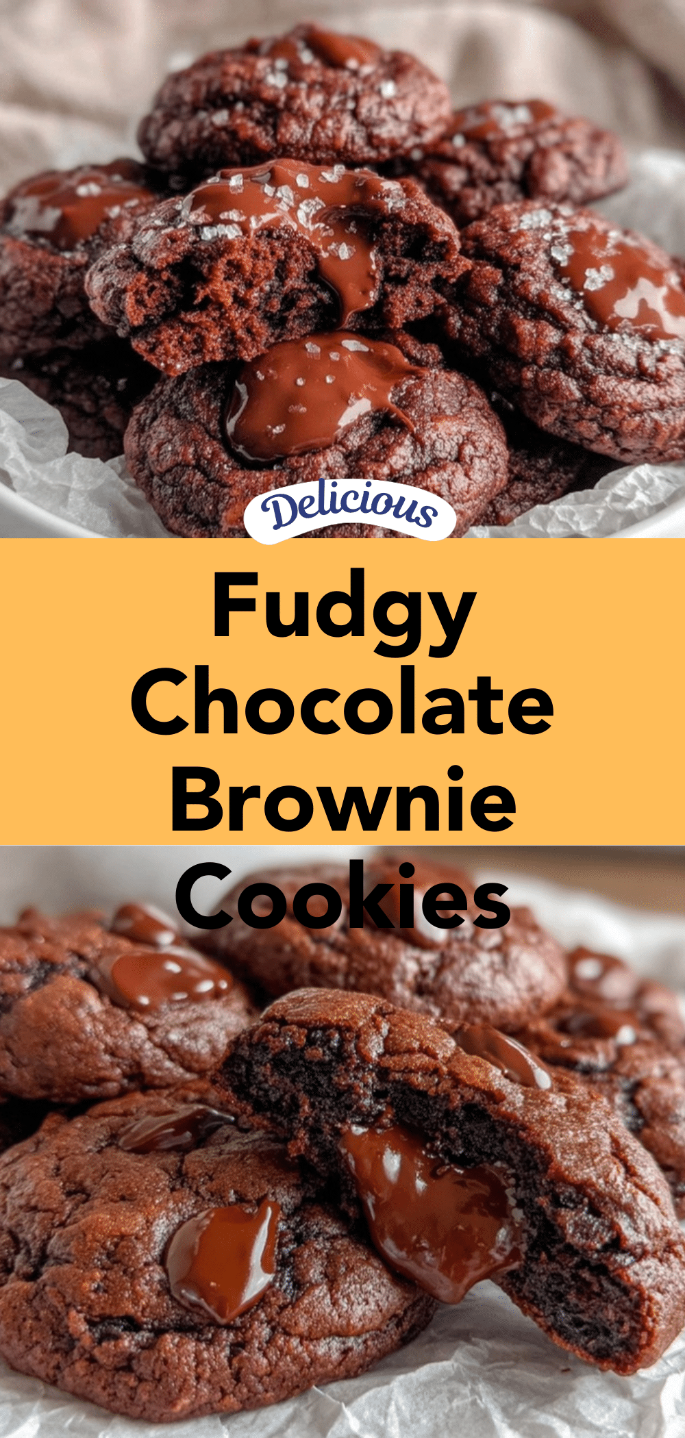 fudgy chocolate brownie cookies recipe