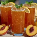 homemade peach lemonade recipe - featured image