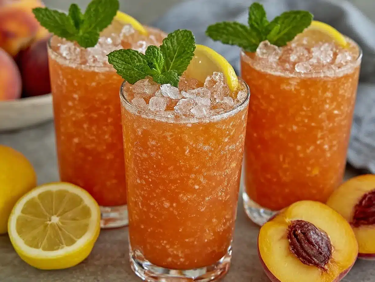homemade peach lemonade recipe preparation steps