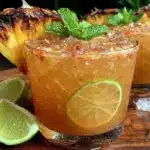 iced pineapple mint green tea - featured image