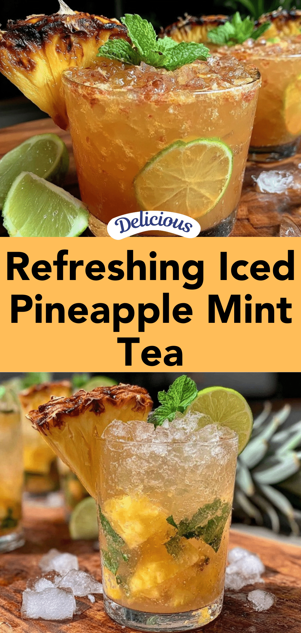 iced pineapple mint green tea recipe