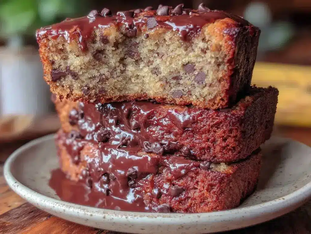 moist chocolate chip banana bread - featured image