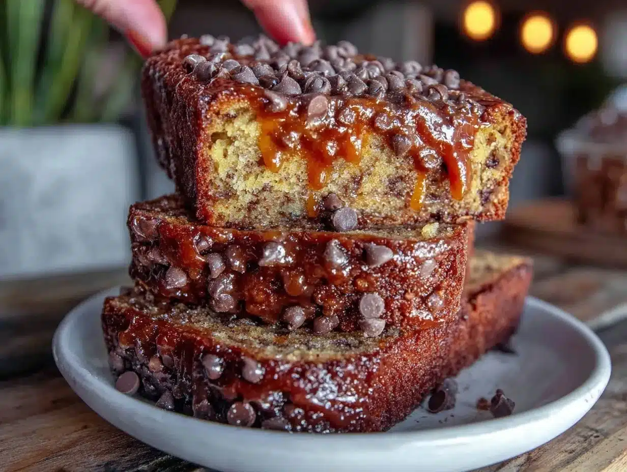 moist chocolate chip banana bread preparation steps