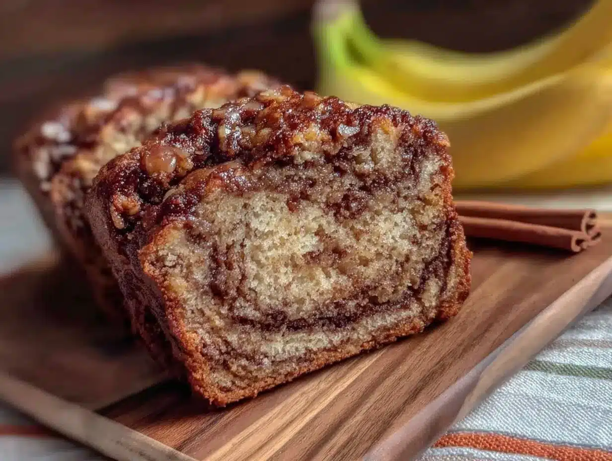 moist cinnamon swirl banana bread preparation steps