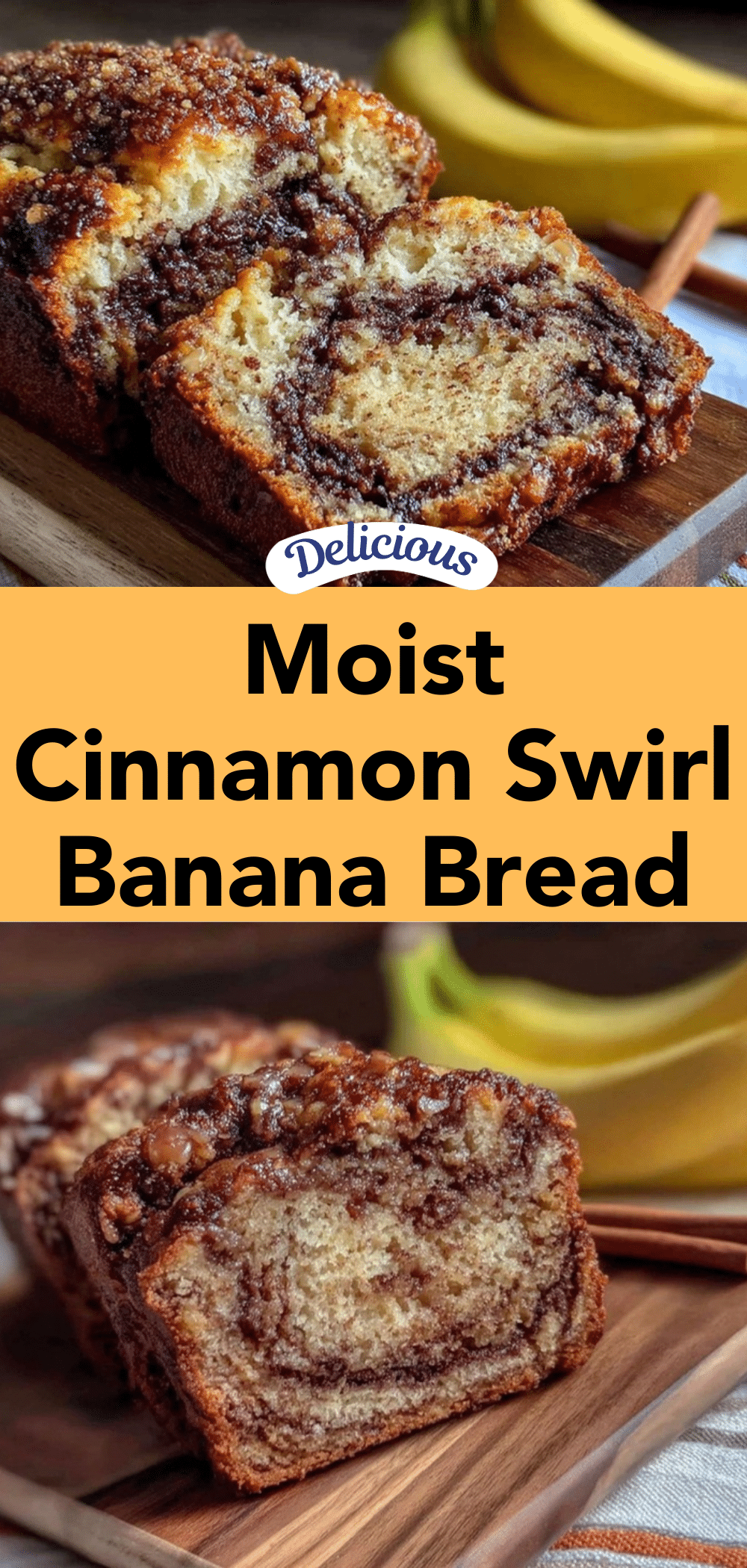 moist cinnamon swirl banana bread recipe