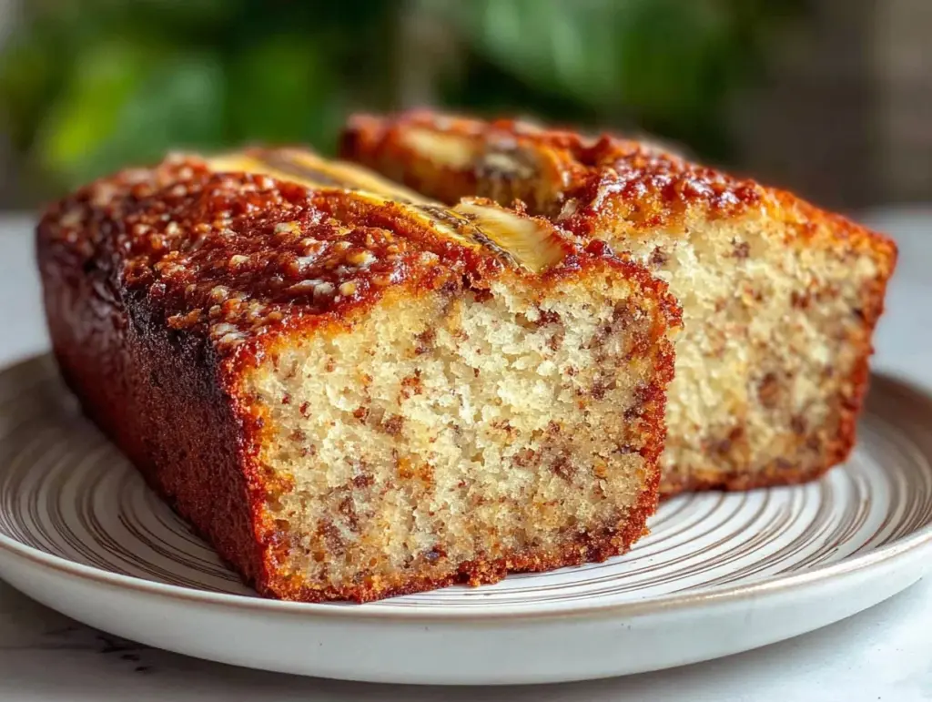 moist homemade banana cake - featured image