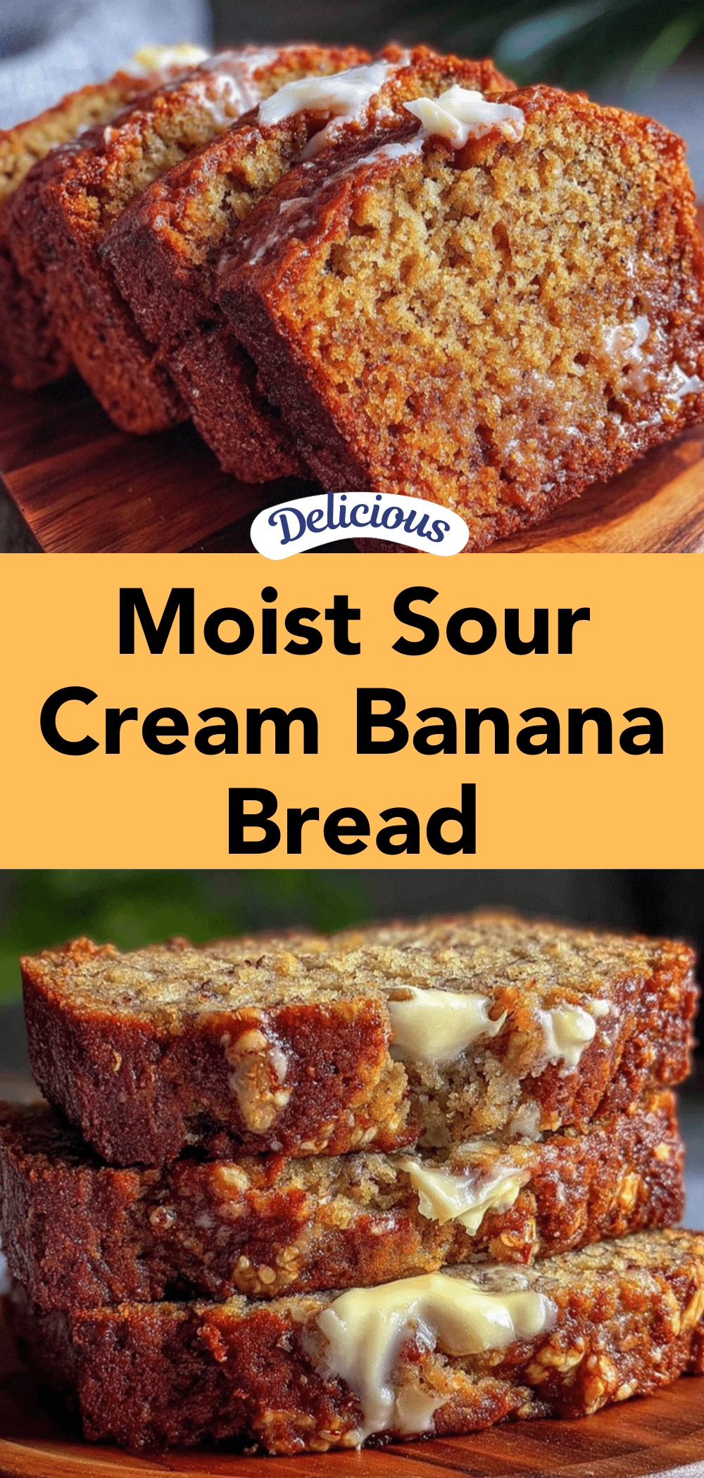 moist sour cream banana bread recipe