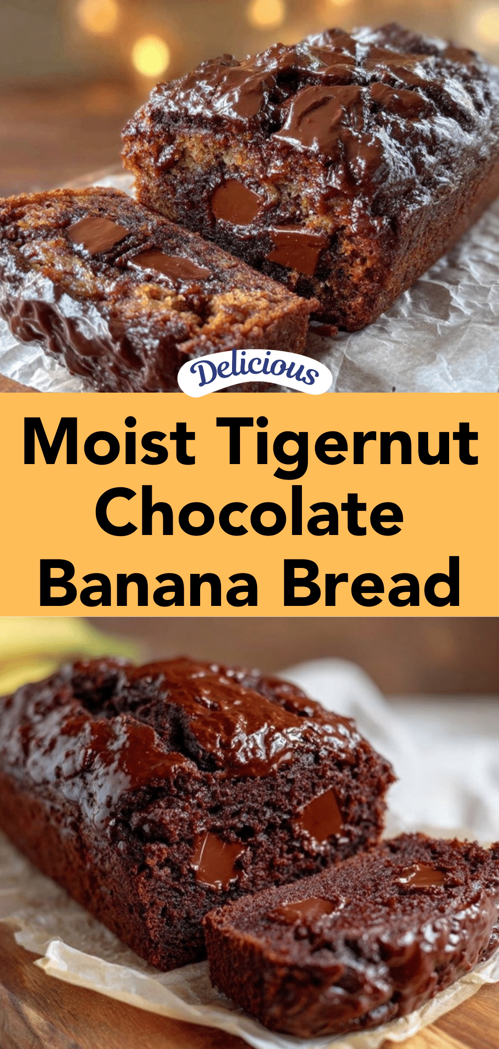 moist tigernut chocolate banana bread recipe