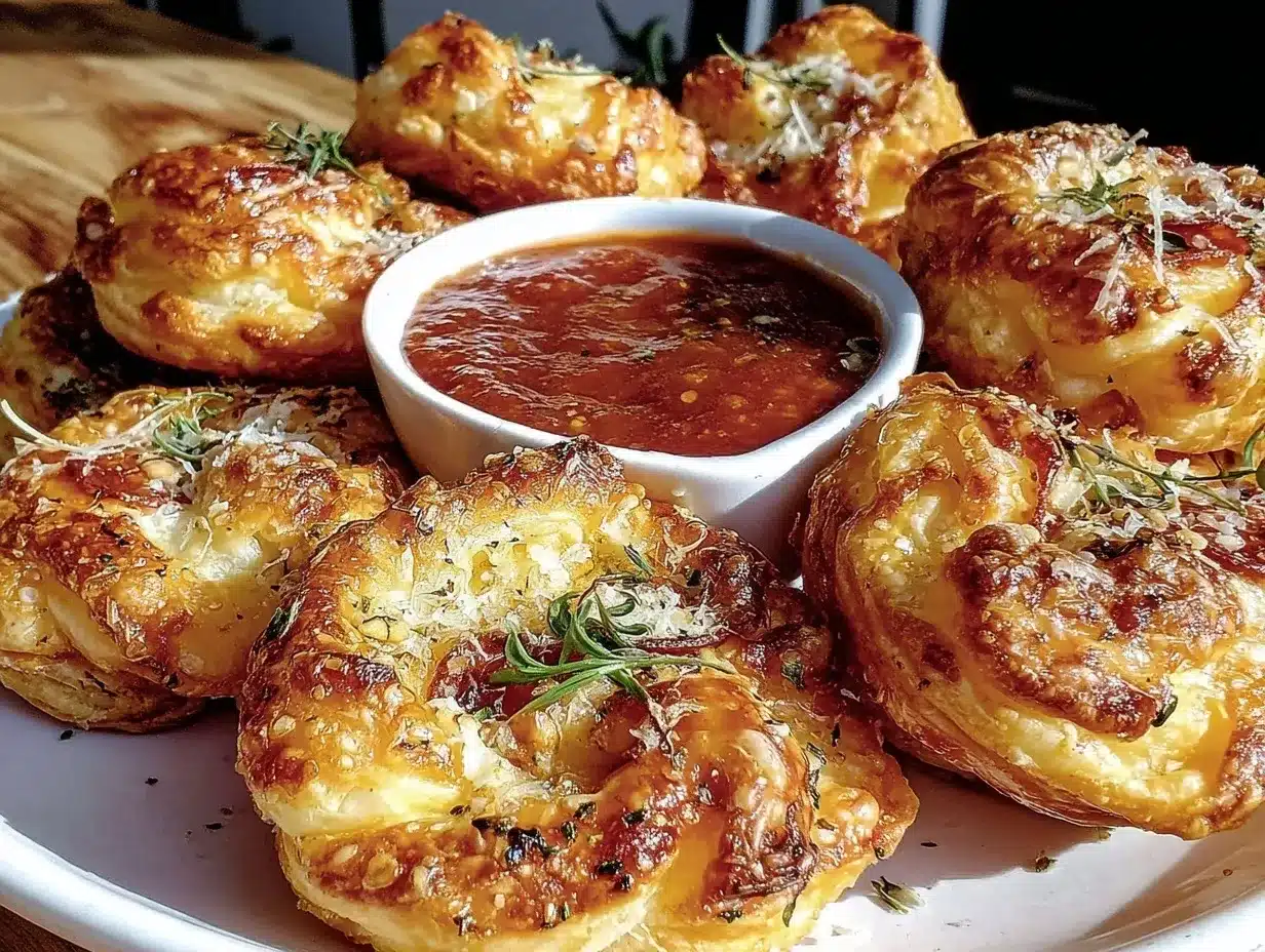 puff pastry pizza bites preparation steps