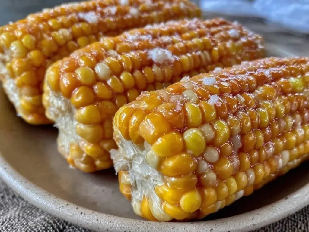 quick juicy microwave corn on the cob - featured image