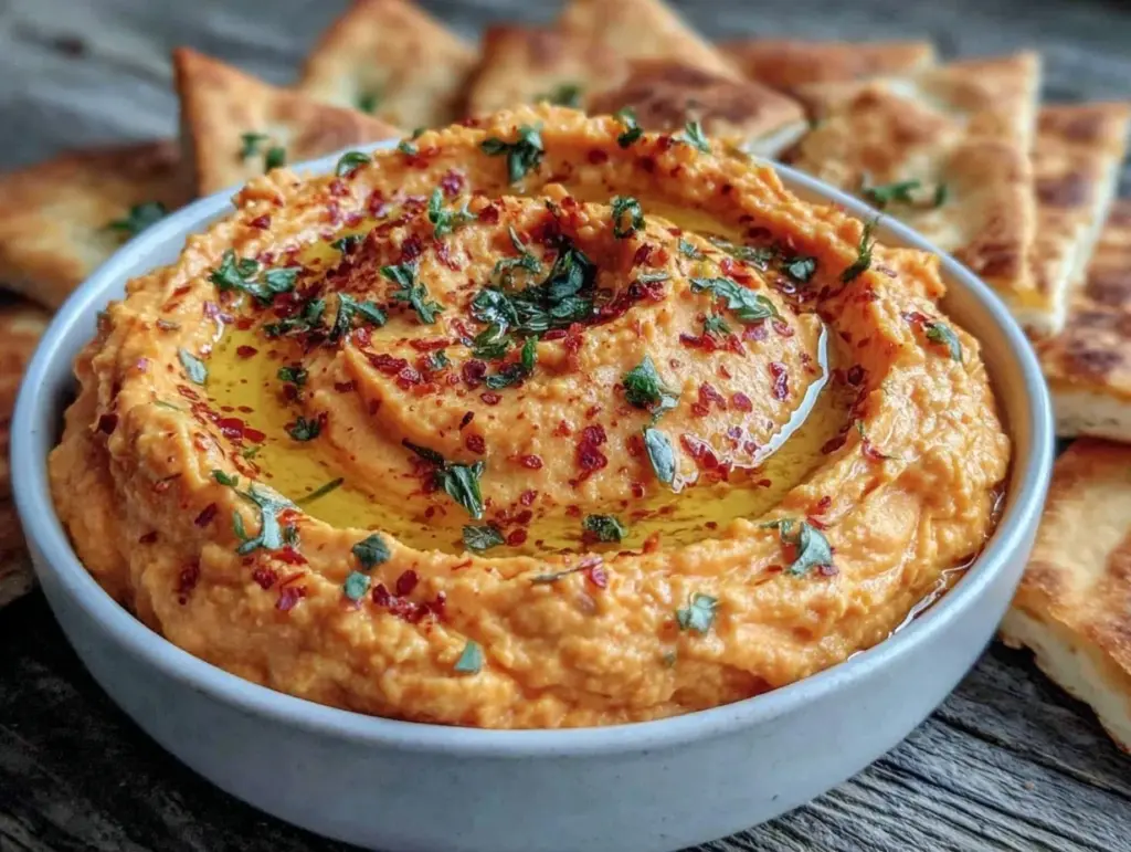 roasted sweet potato hummus - featured image
