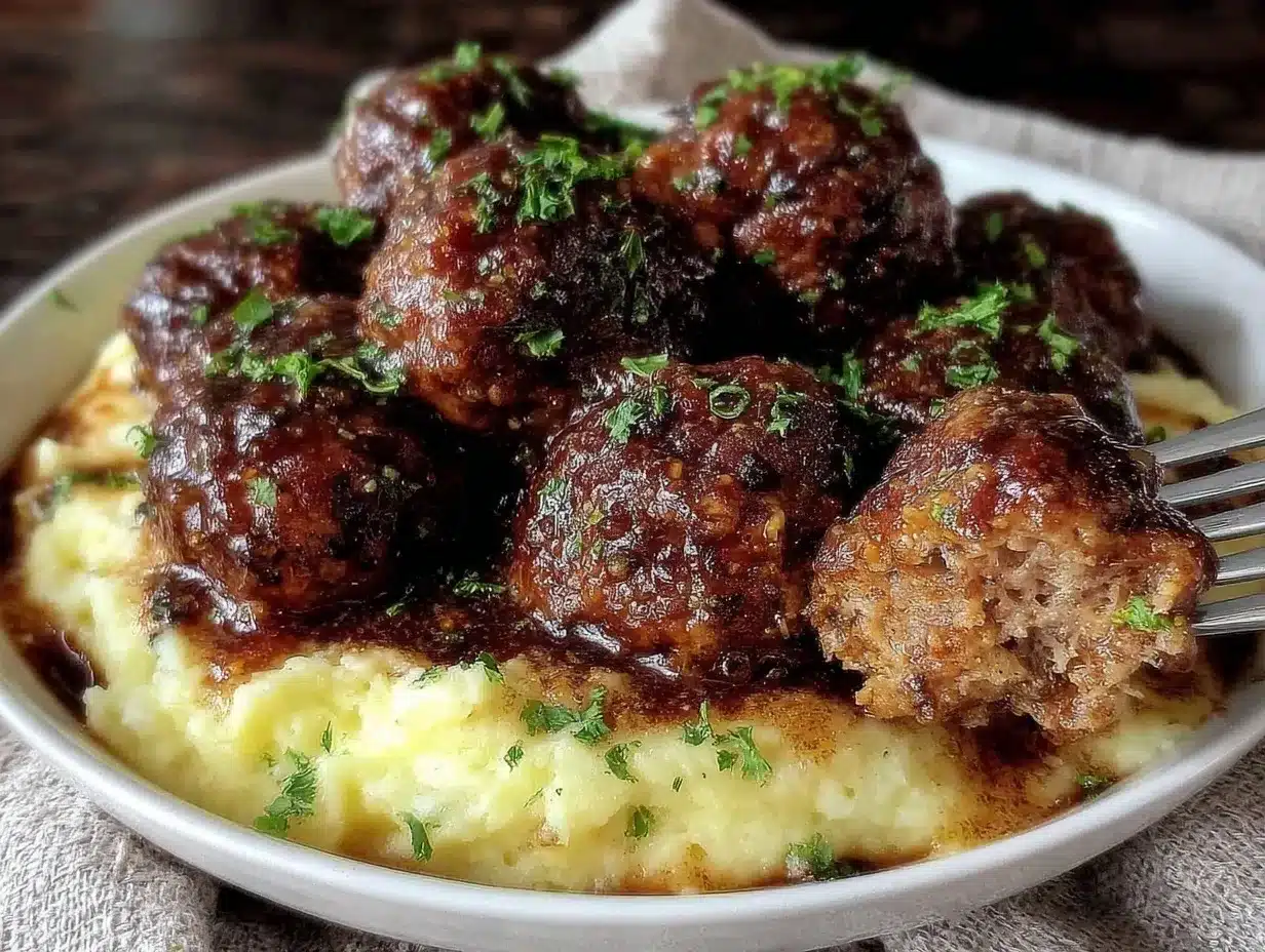 slow cooker salisbury steak meatballs preparation steps