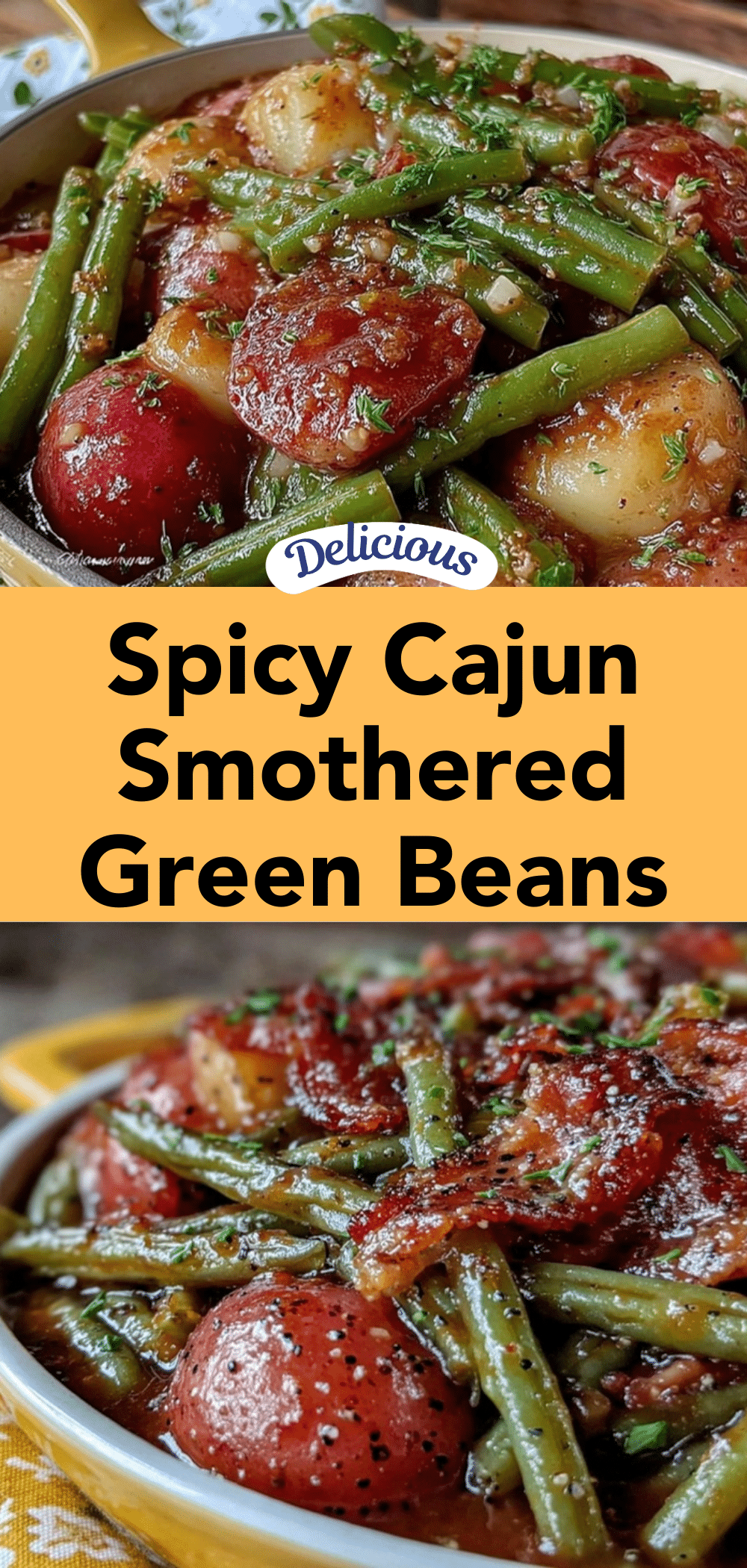 smothered green beans and potatoes recipe