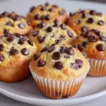 soft chocolate chip muffins - featured image