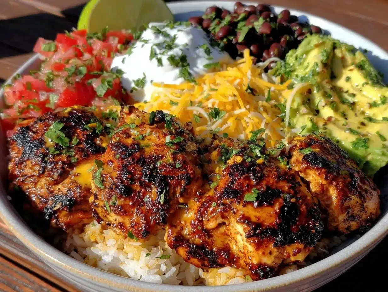 Southwest chicken bowl preparation steps