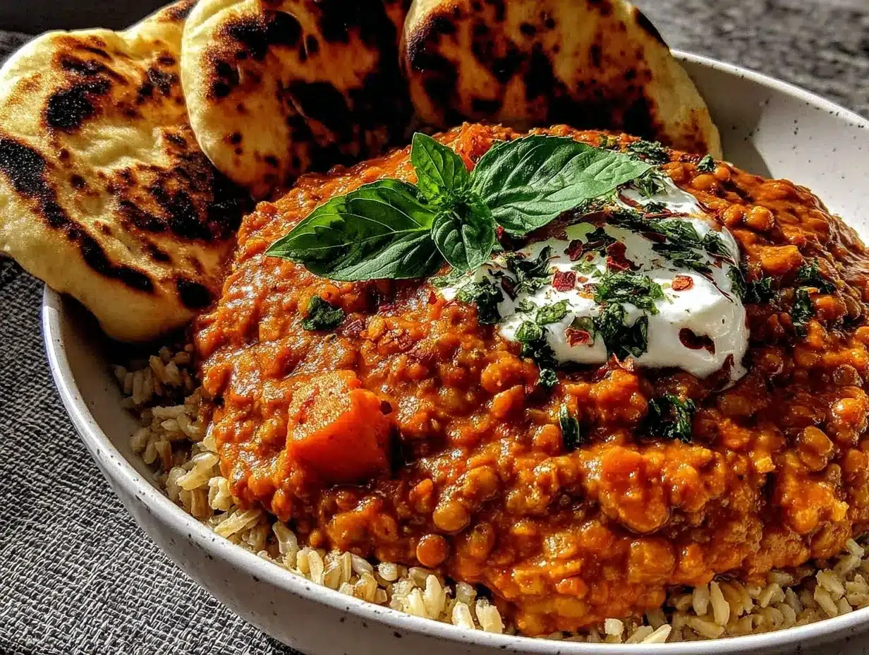 sweet potato and lentil tikka masala preparation steps