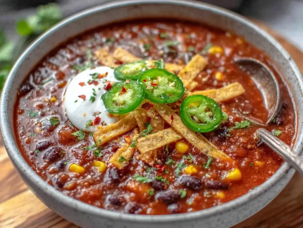 vegan lentil tortilla soup - featured image