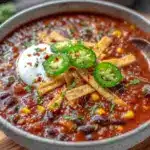 vegan lentil tortilla soup - featured image