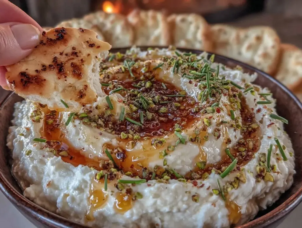 whipped feta honey dip - featured image