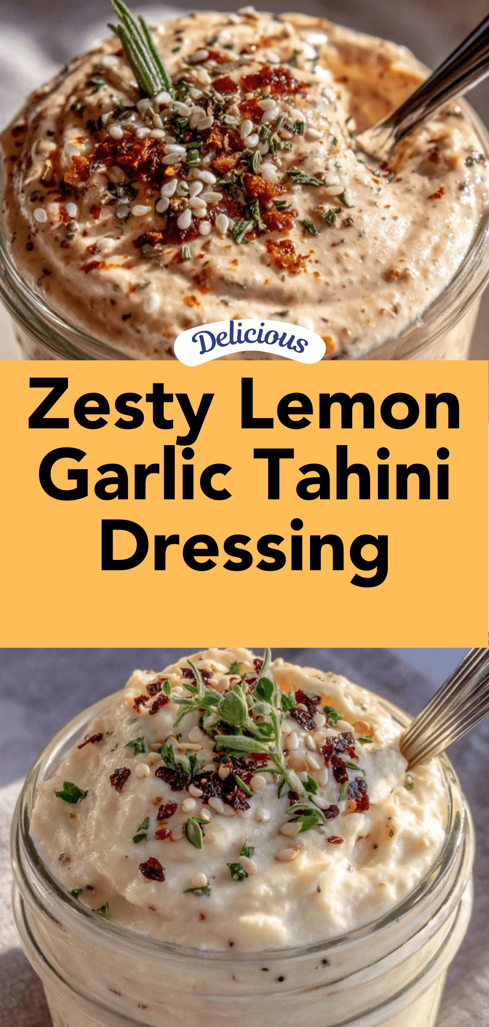zesty lemon garlic tahini dressing recipe