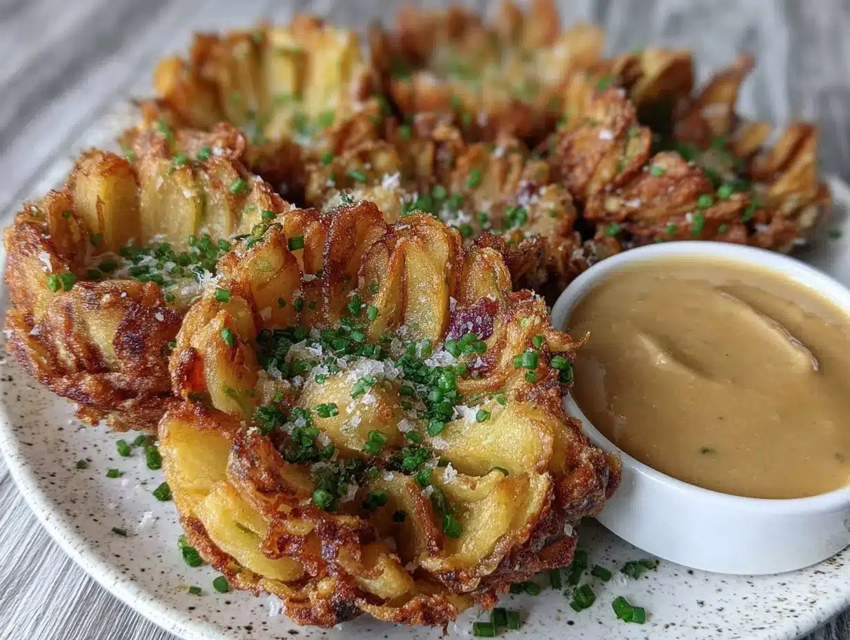 air fryer mini blooming onions preparation steps