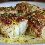 baked cod in coconut lemon sauce - featured image