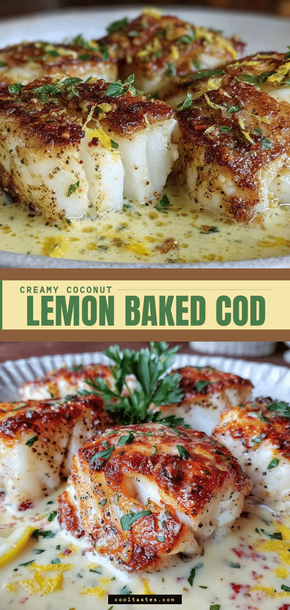 baked cod in coconut lemon sauce recipe