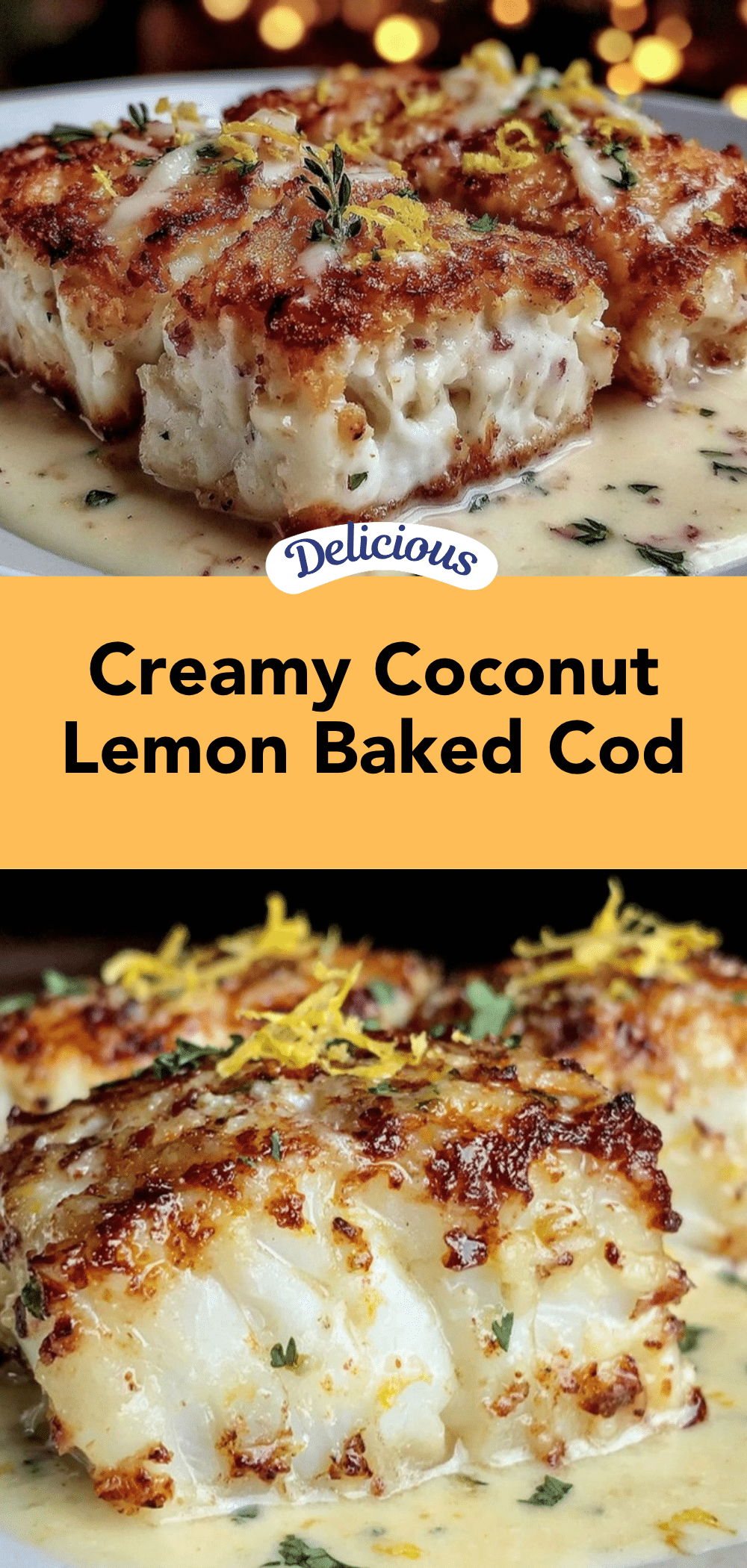 baked cod in coconut lemon sauce recipe