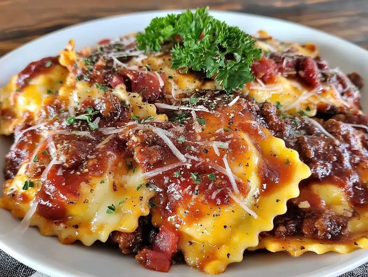 baked ravioli lasagna preparation steps
